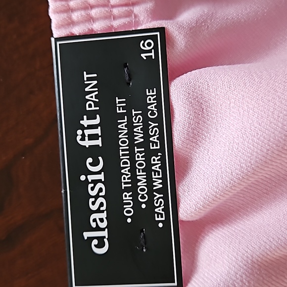 Womens Alfred Dunner Pink Size 16 Classic Pants - Picture 3 of 5